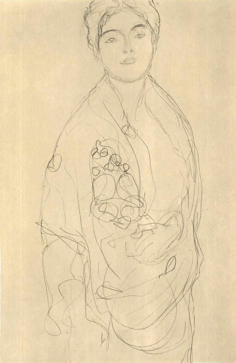 Stehende etwas nach rechts von Gustav Klimt