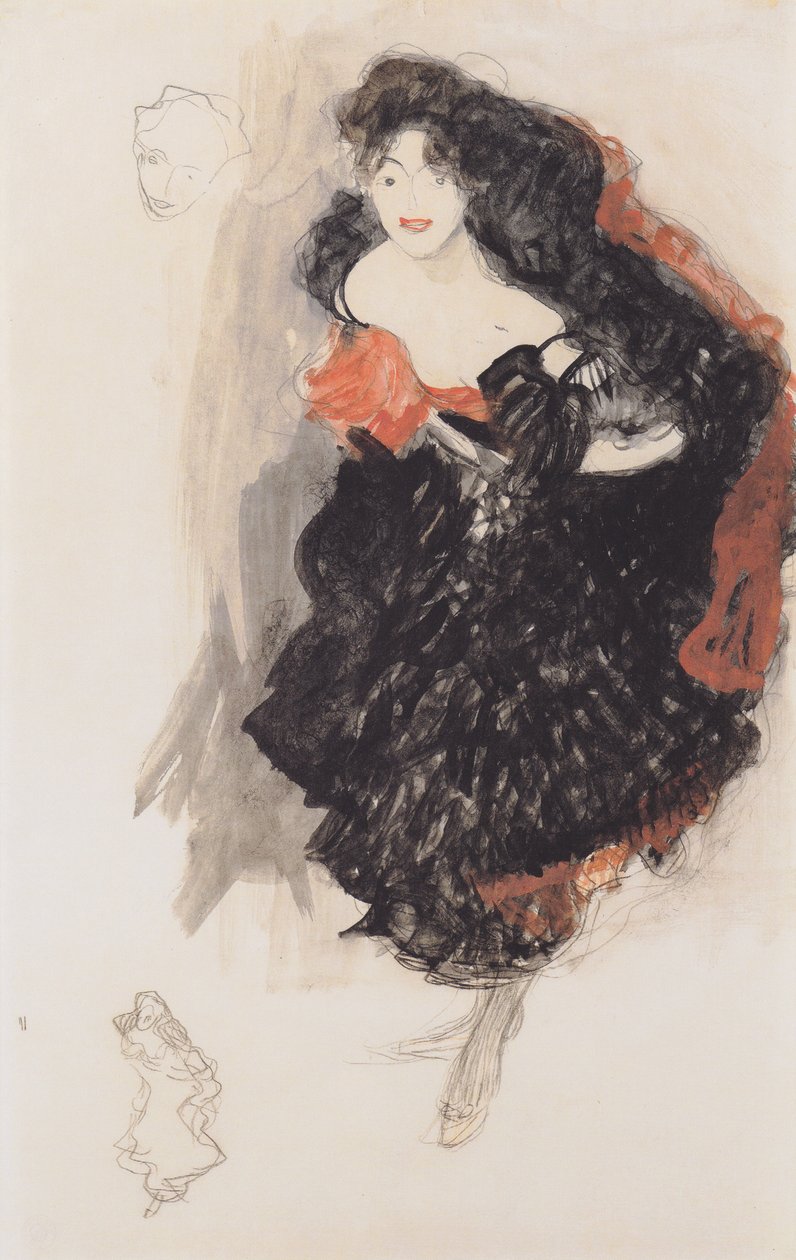 Studie zum Gemälde Judith II von Gustav Klimt