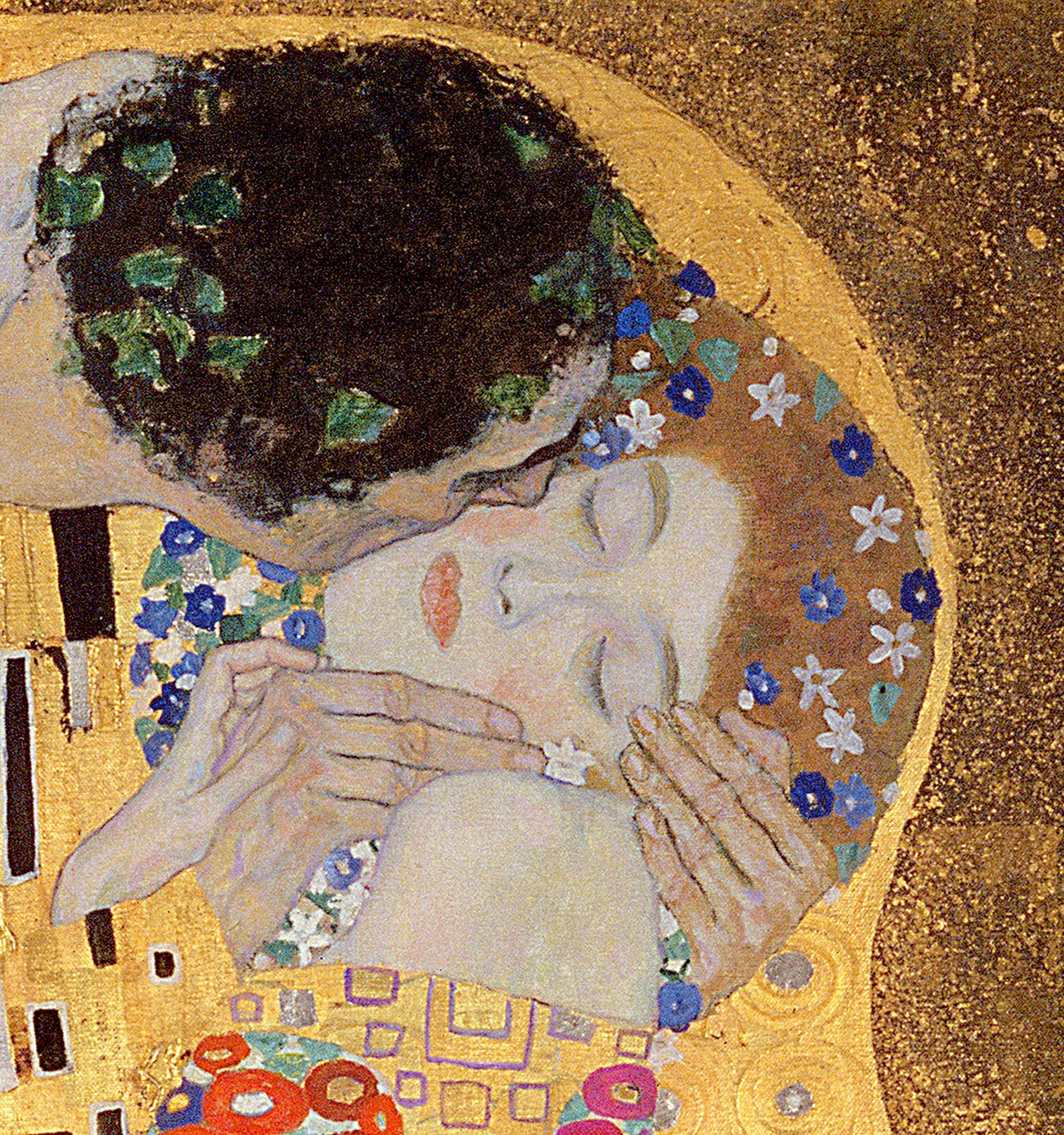 Der Kuss, 1907-08 (Detail) von Gustav Klimt