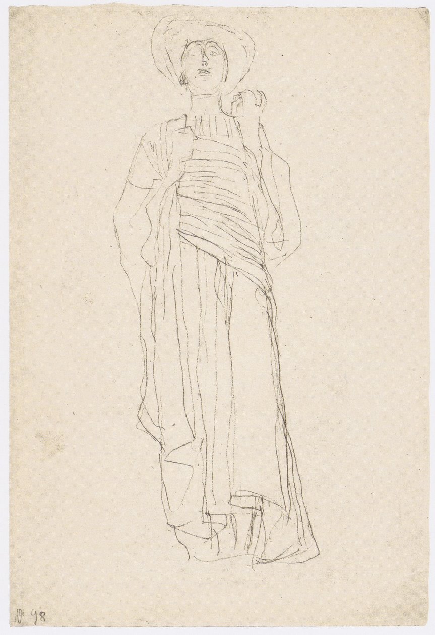Weibliche Gestalt mit Toga (Studie für „Justitia“) von Gustav Klimt