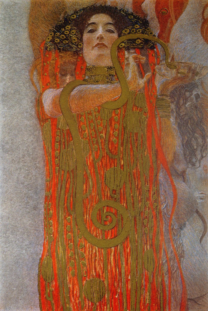 Hygieia, 1900-7 (Detail aus Medizin) von Gustav Klimt