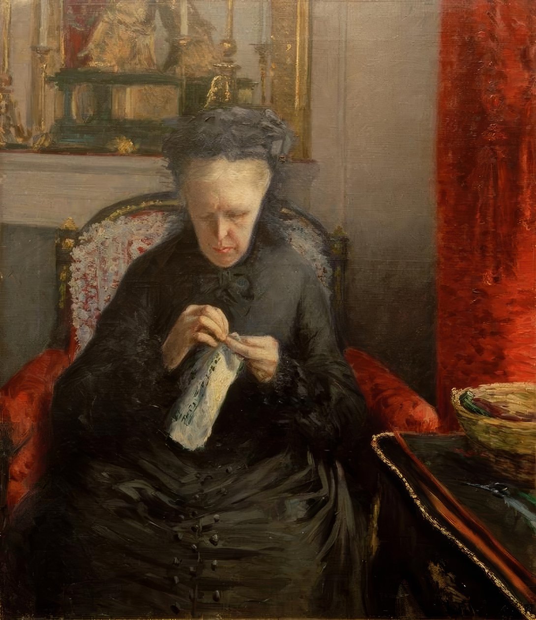 Porträt von Madame Martial Caillebotte von Gustave Caillebotte