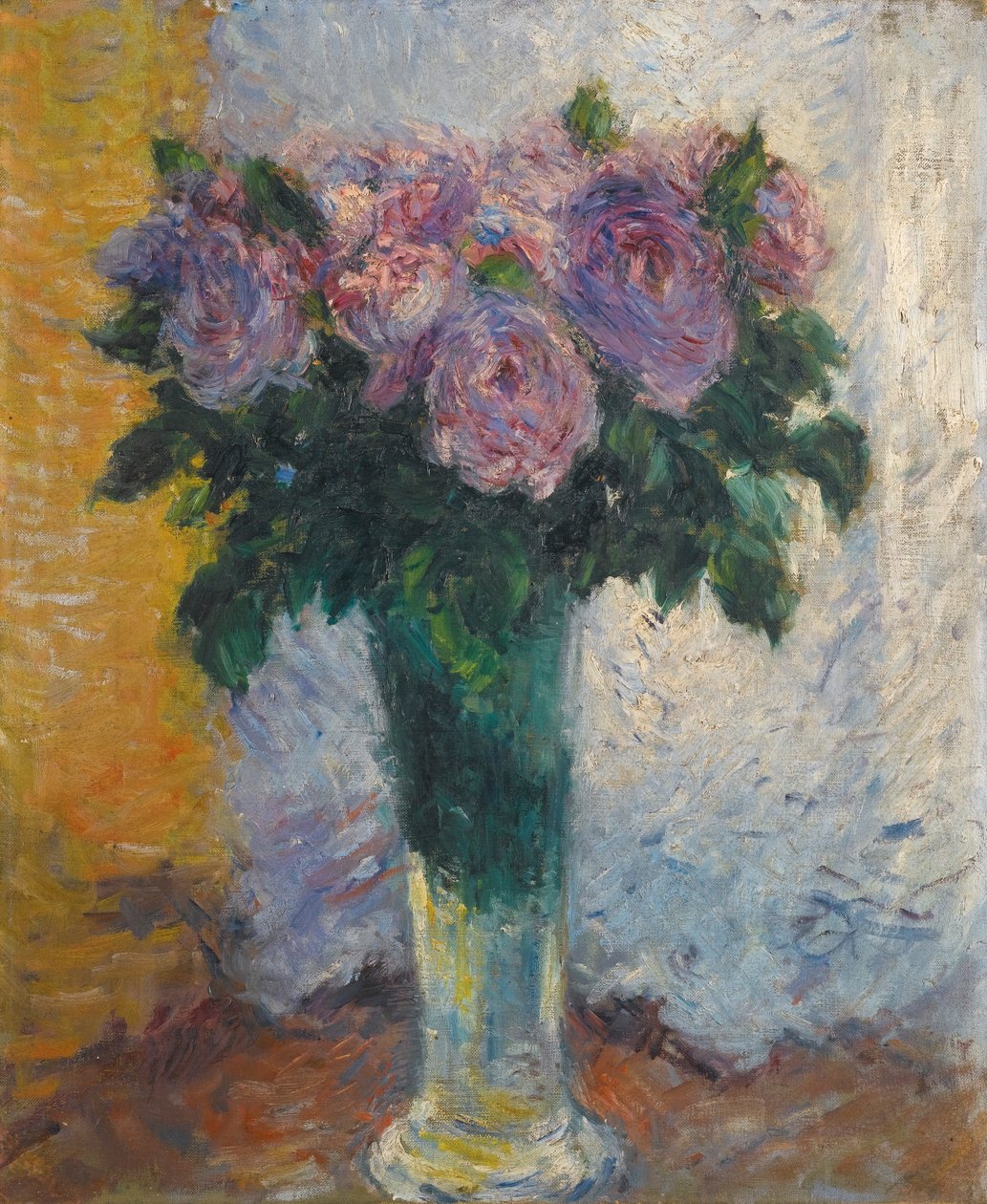 Rosen in einer Vase von Gustave Caillebotte