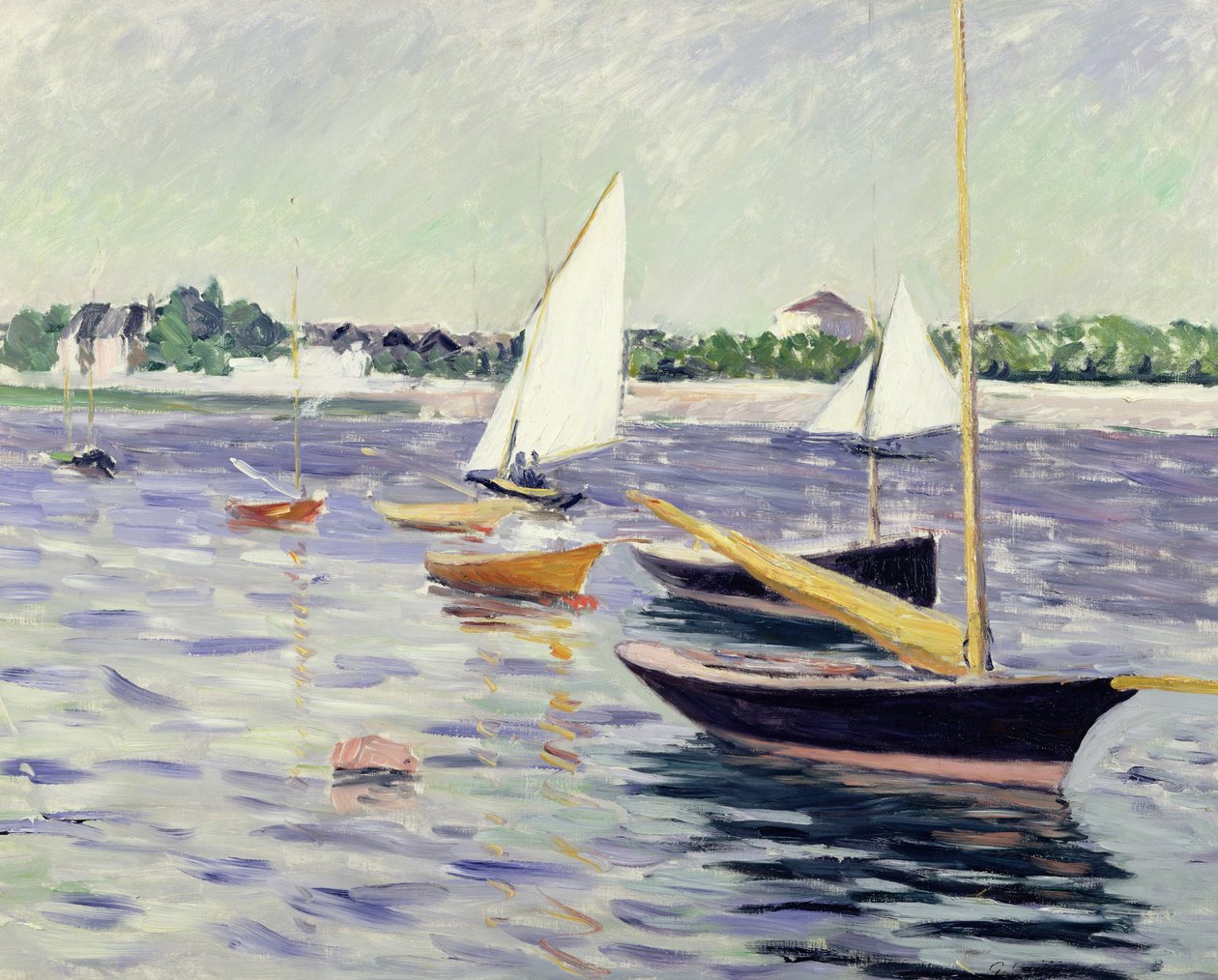 Segelboote in Argenteuil, 1891 von Gustave Caillebotte