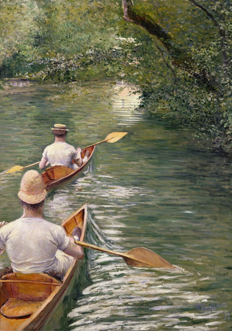 Die Kanus, 1878 von Gustave Caillebotte