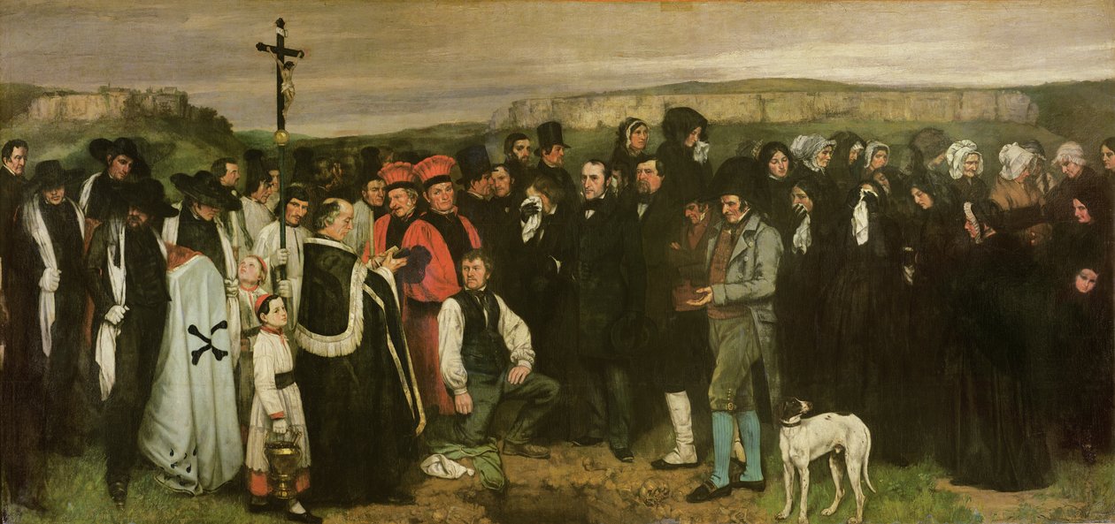 Begräbnis in Ornans von Gustave Courbet