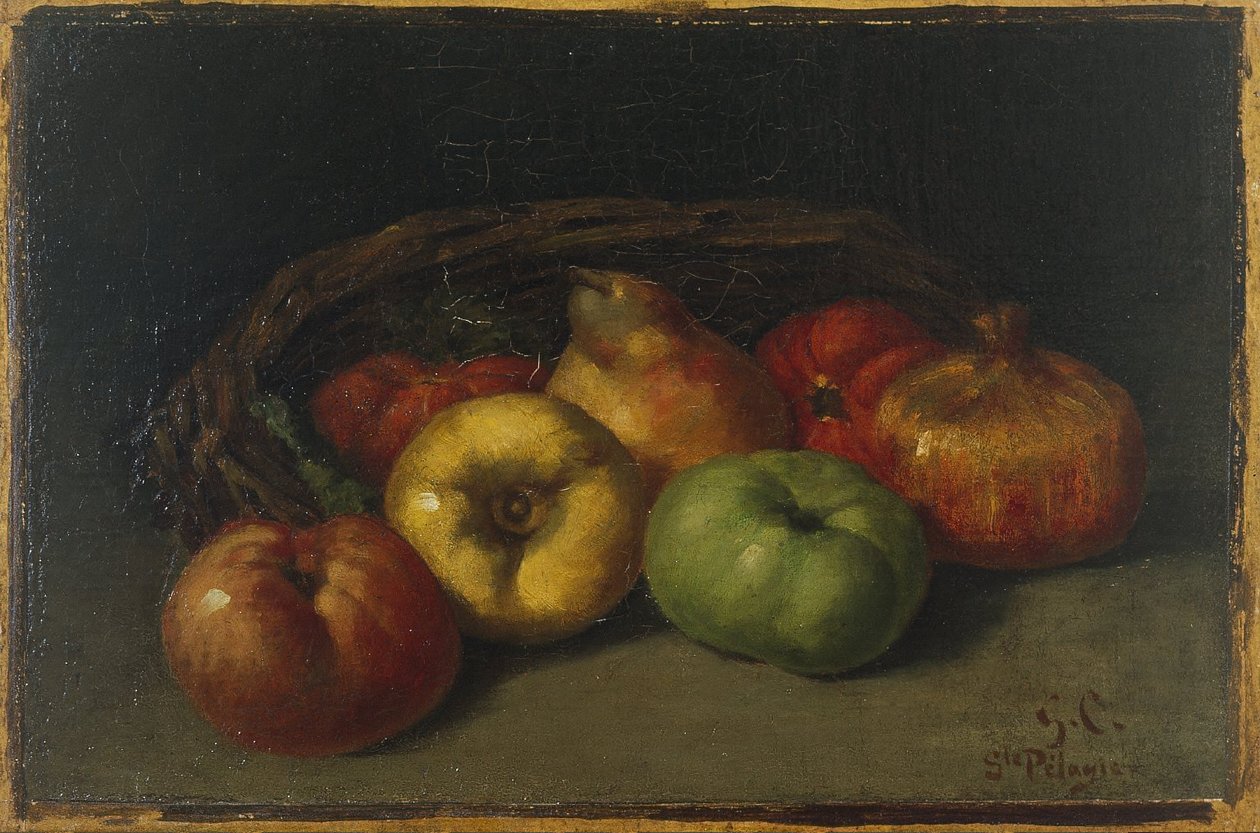 Stillleben mit Äpfeln, Birne und Granatäpfeln von Gustave Courbet