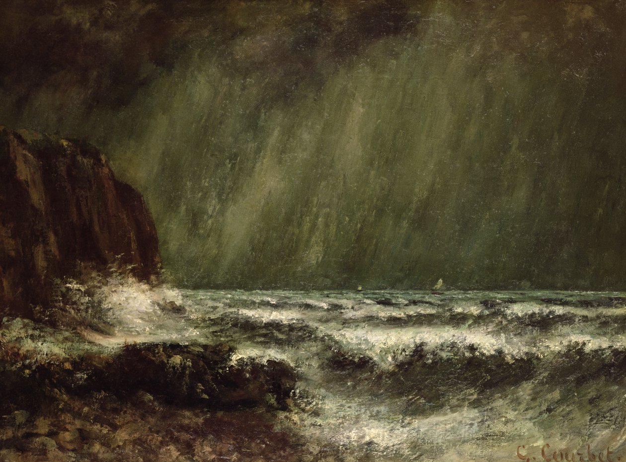 Sturm auf See, 1865 von Gustave Courbet