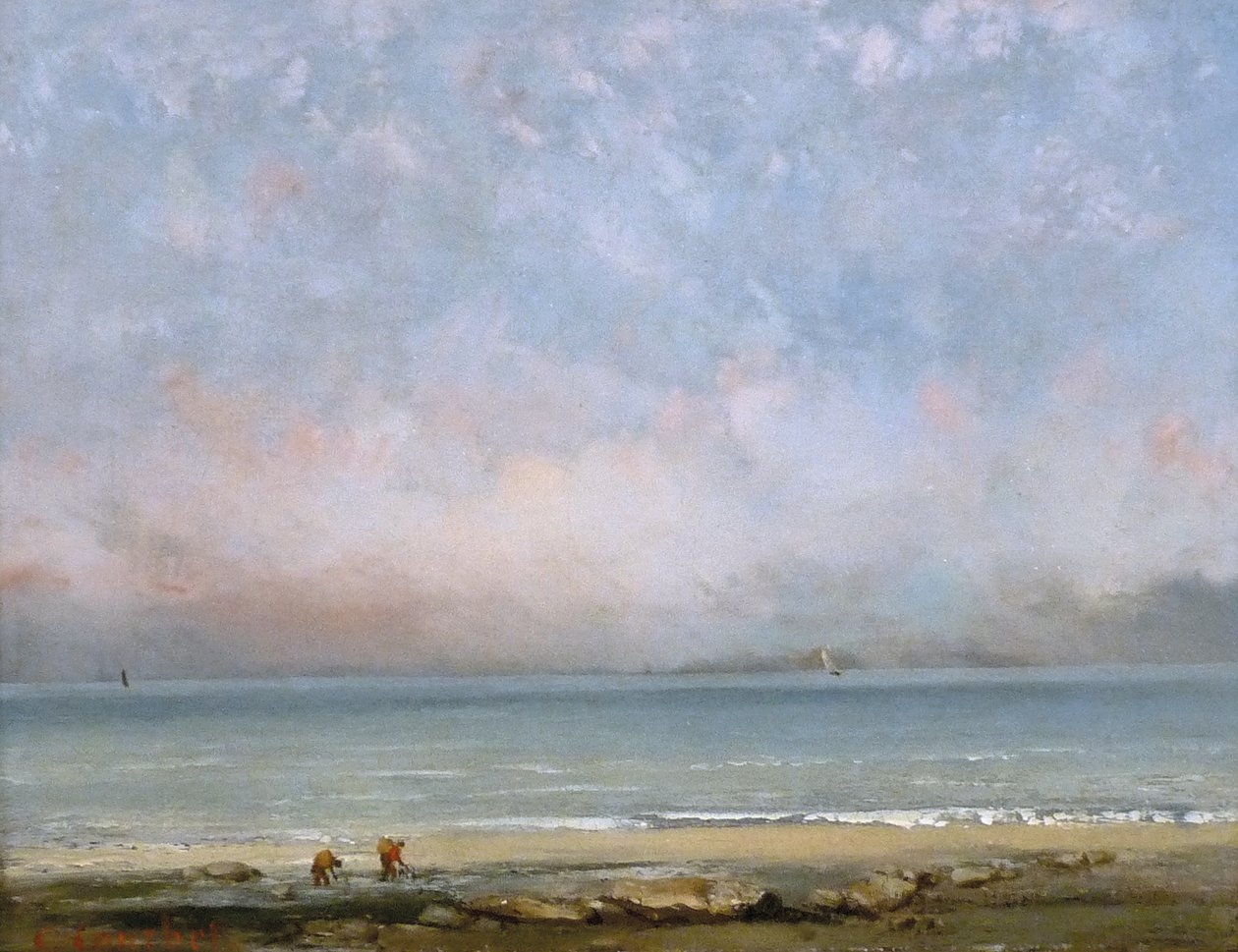 Der Strand von Trouville von Gustave Courbet