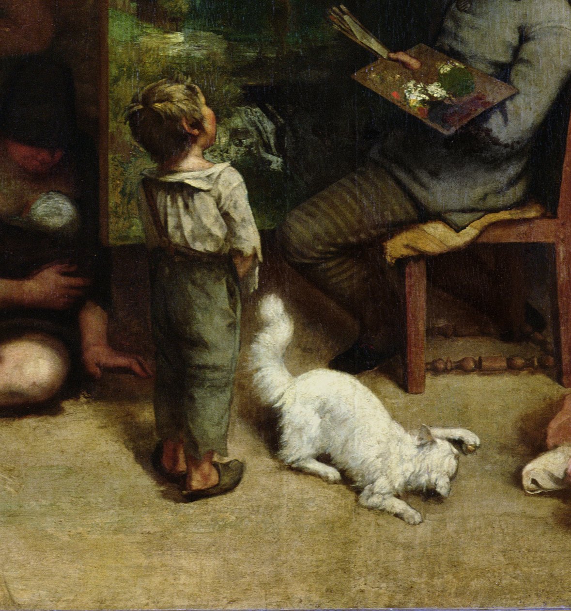 Das Atelier des Malers, eine echte Allegorie, 1855 (Detail) von Gustave Courbet
