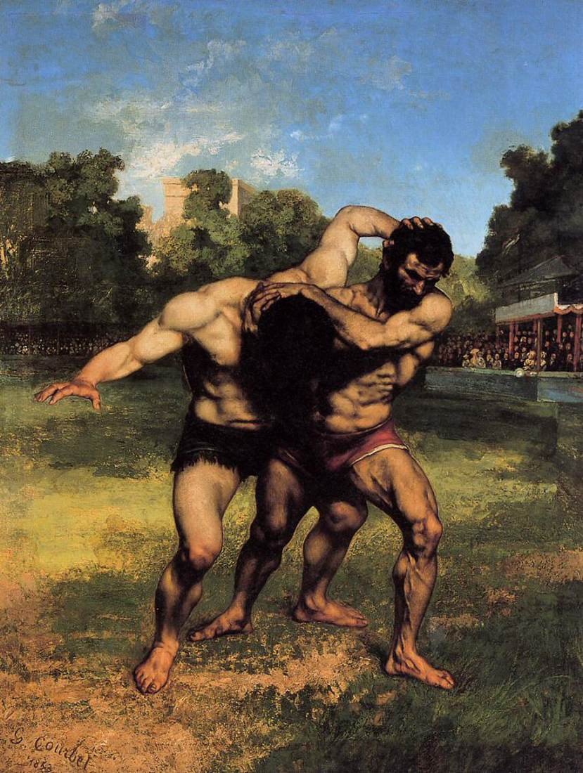 Die Ringer von Gustave Courbet