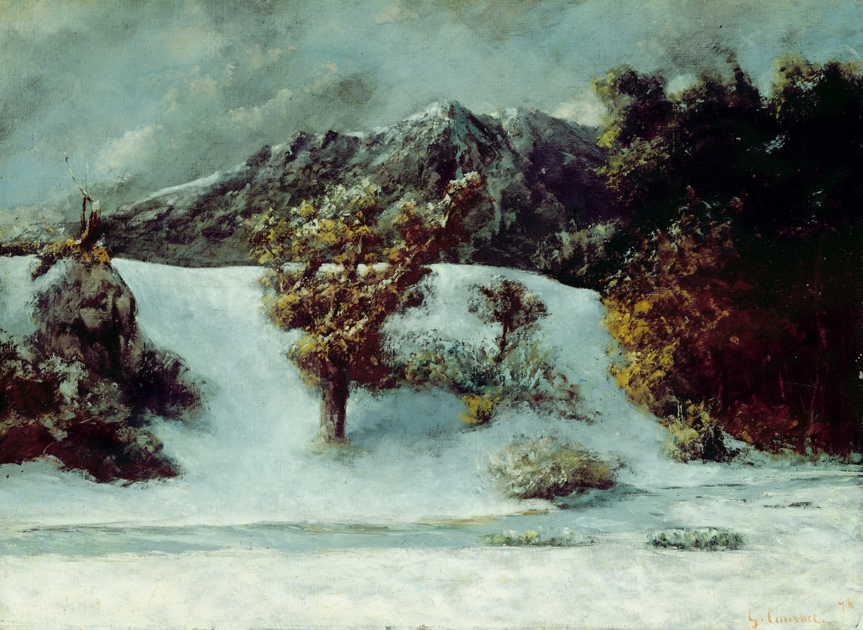 Winterlandschaft mit den Dents du Midi, 1876 von Gustave Courbet