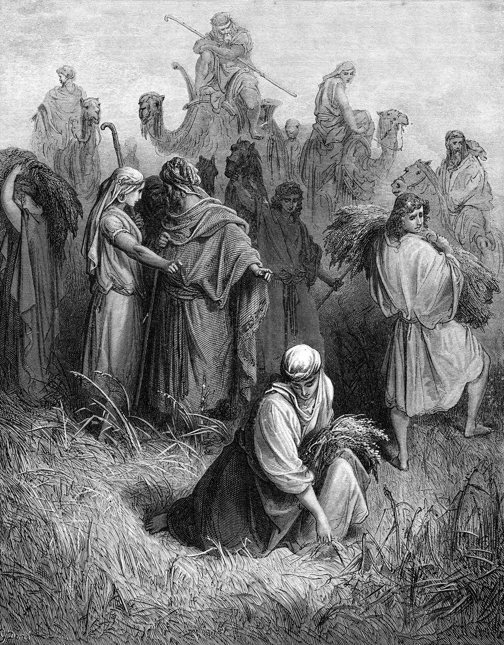 Boas und Ruth - Bibel von Gustave Dore