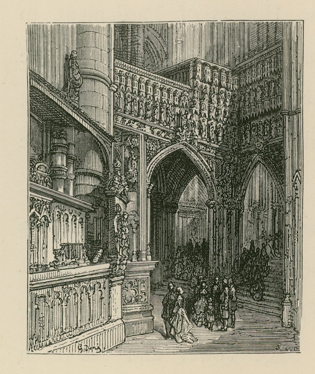 Innenraum der Westminster Abbey von Gustave Dore