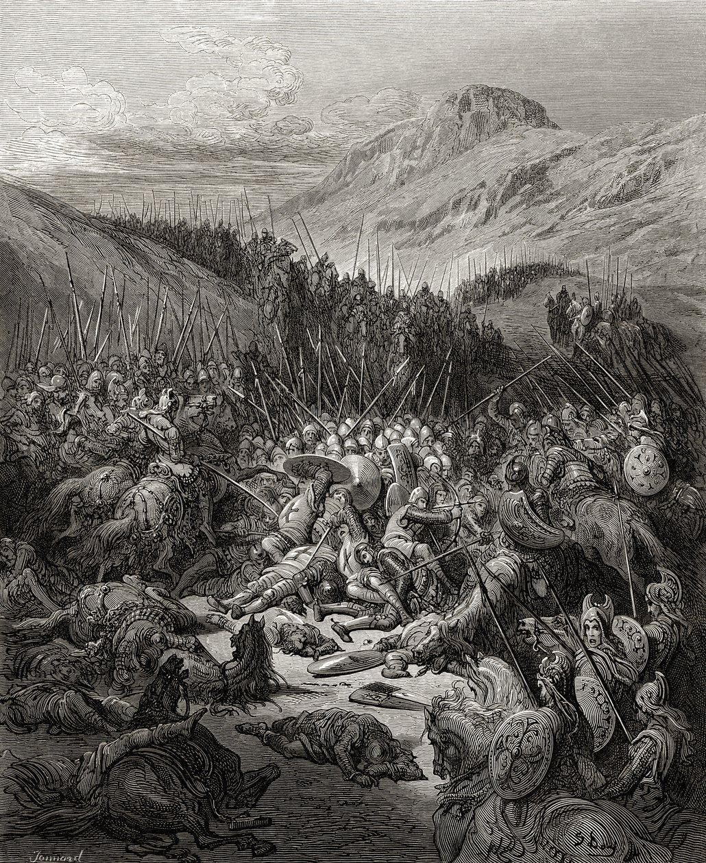 Die Schlacht von Arsuf im Jahr 1191, Illustration aus 