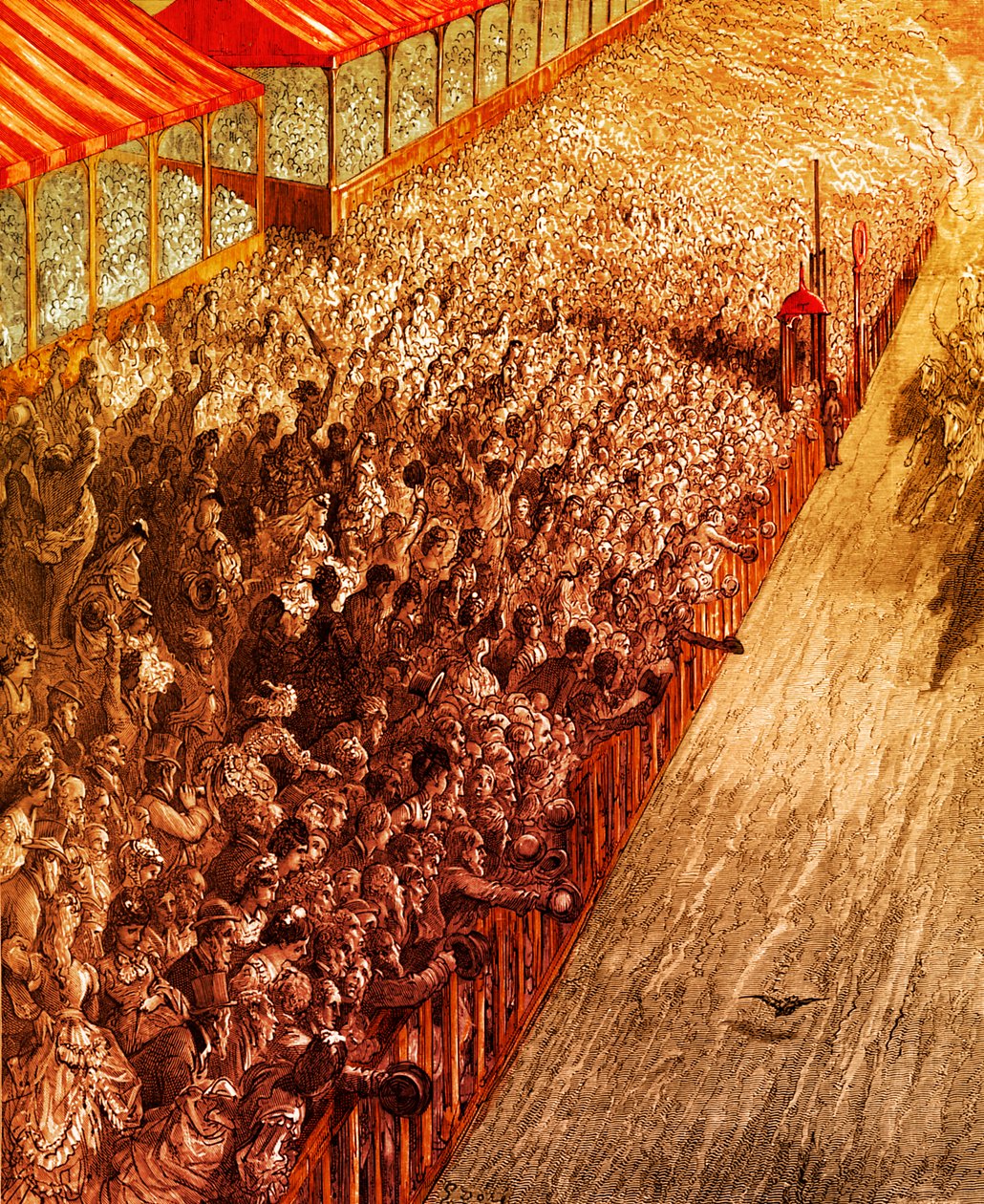 Viktorianisches Derby-Finale, Gravur von Gustave Doré von Gustave Dore