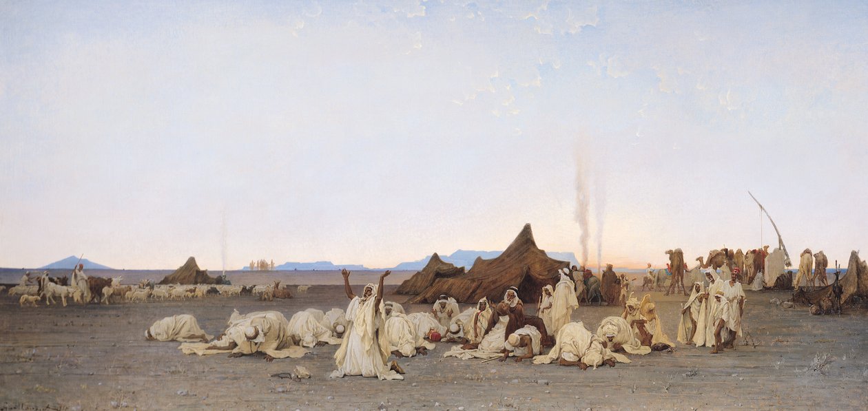 Abendgebet in der Sahara, 1863 von Gustave Guillaumet