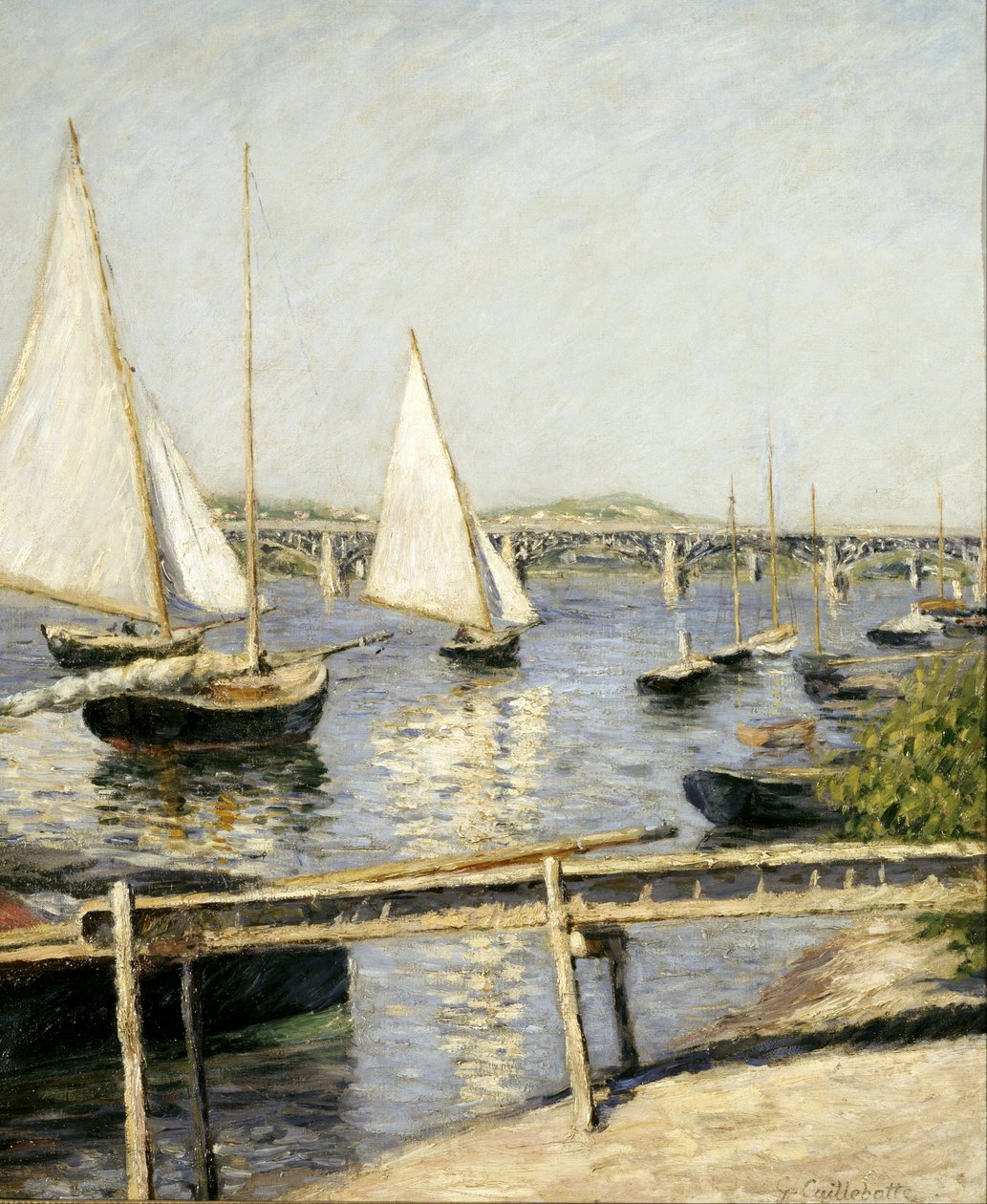 Segelboote in Argenteuil von Gustave Caillebotte