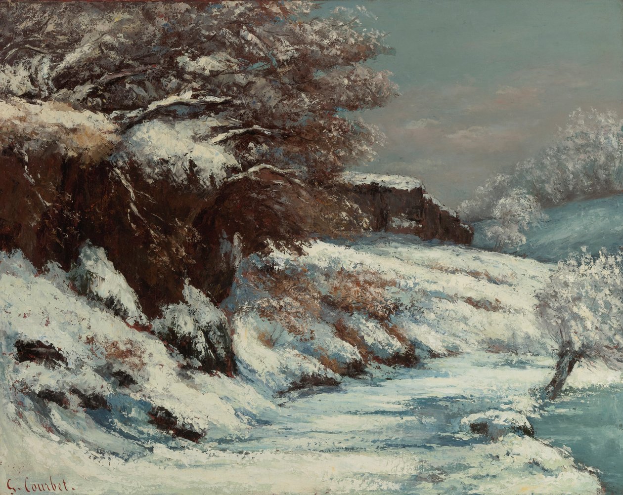 Schneeeffekt, 1867-1868 von Gustave Courbet