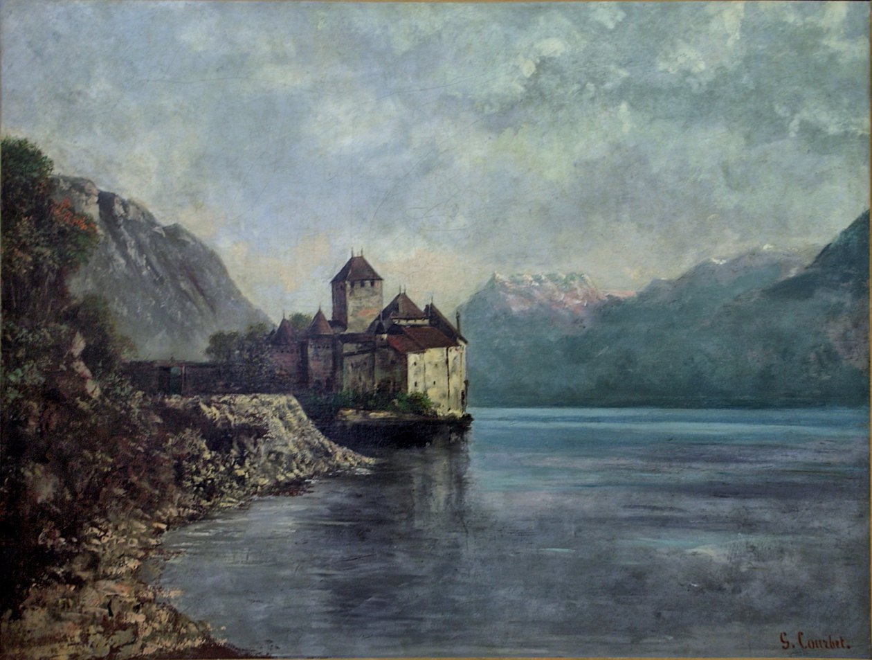 Das Schloss Chillon von Gustave Courbet