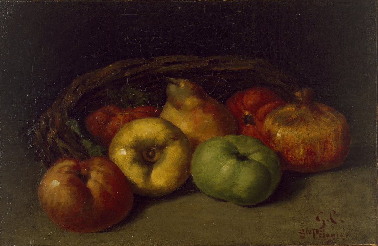 Stillleben mit Äpfeln, Birne und Granatäpfeln von Gustave Courbet