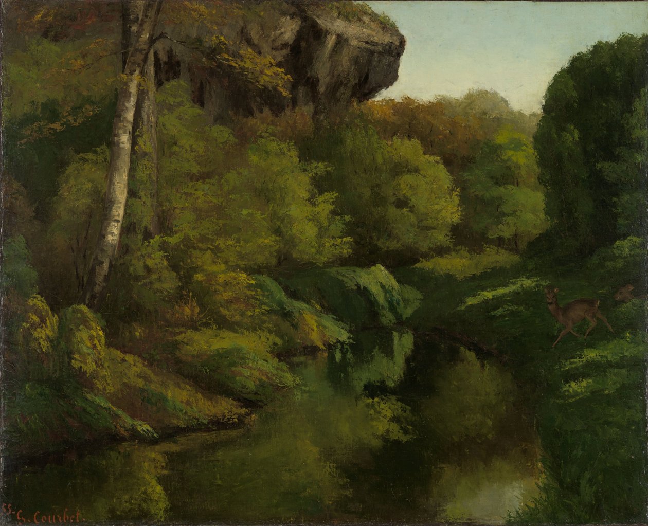 Ansicht im Wald von Fontainebleau von Gustave Courbet