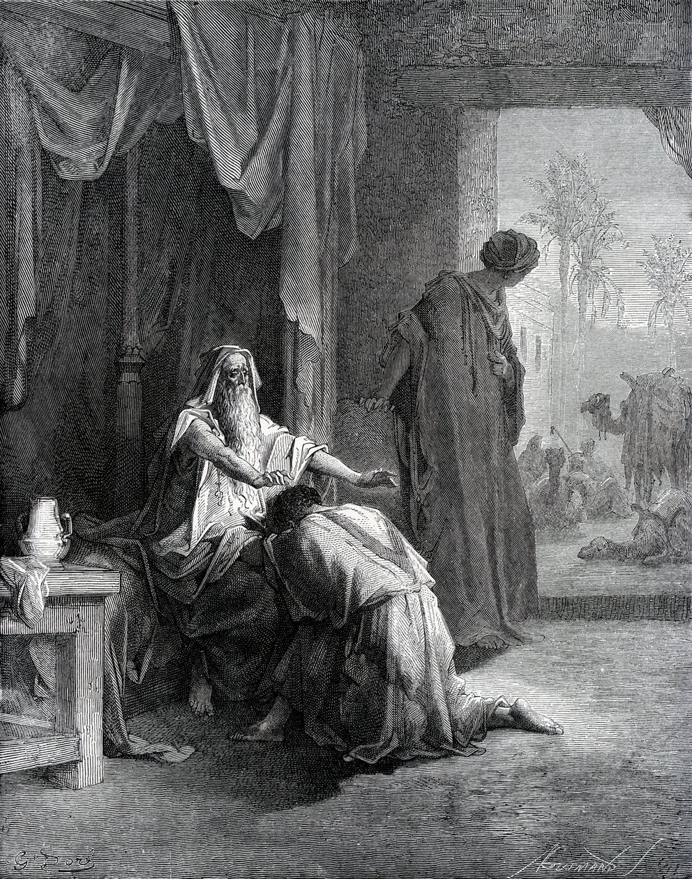 Isaak segnet Jakob von Gustave Dore