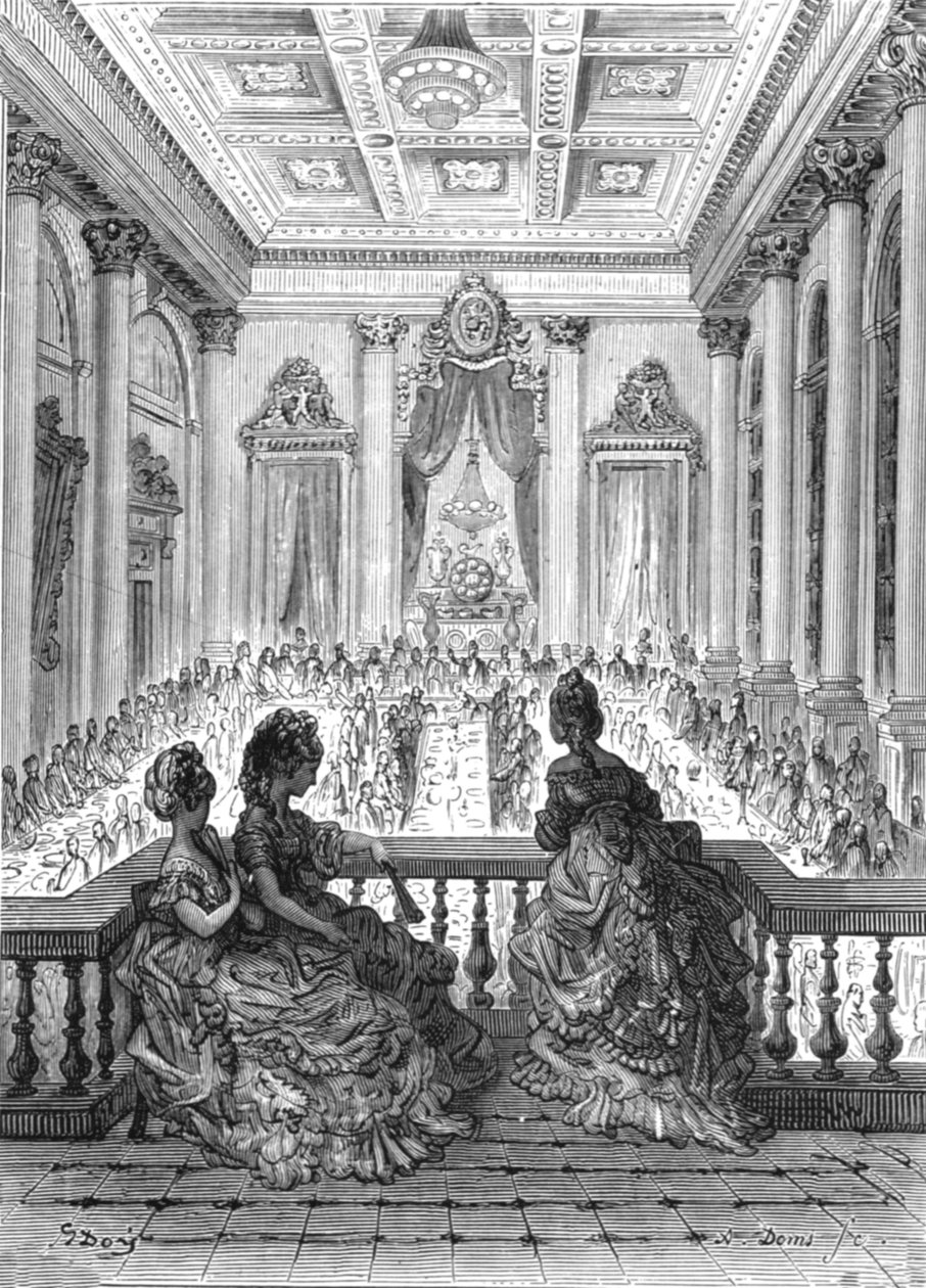 Die Goldschmiede beim Abendessen, 1872 von Gustave Dore