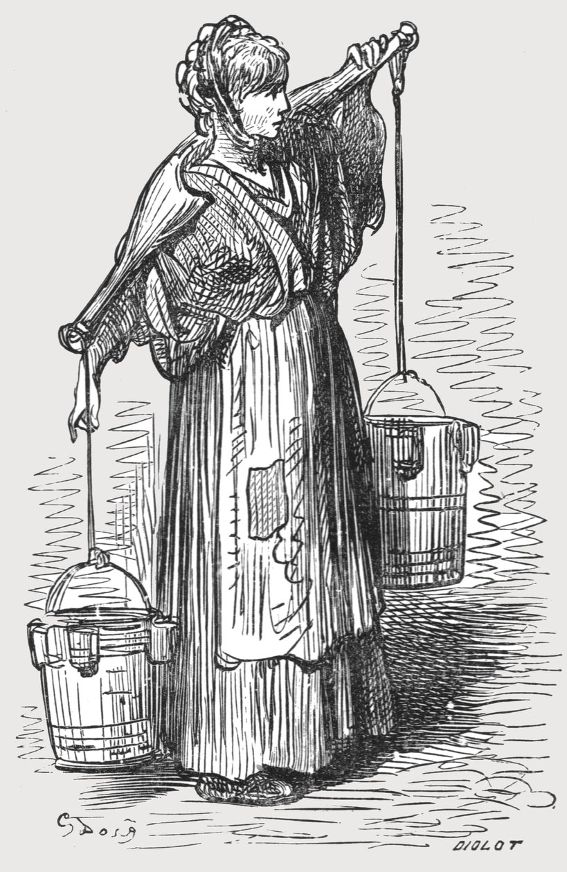 Die Milchfrau, 1872 von Gustave Dore