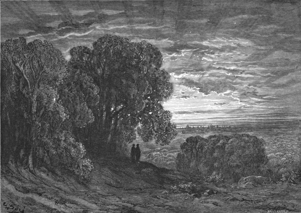 Die zwei Pilger in Highgate von Gustave Dore