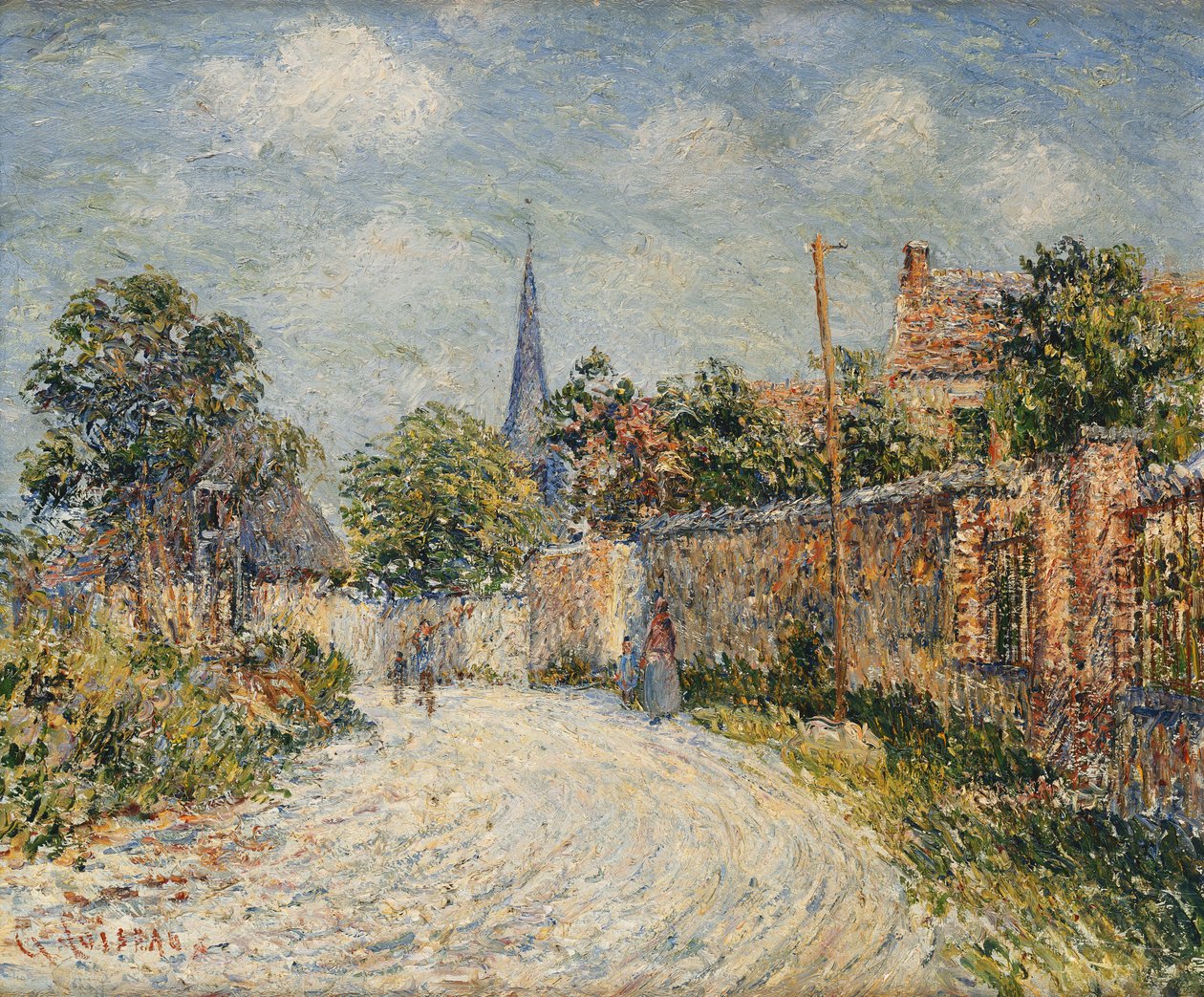 Die Dorfstraße; La Rue de Village von Gustave Loiseau