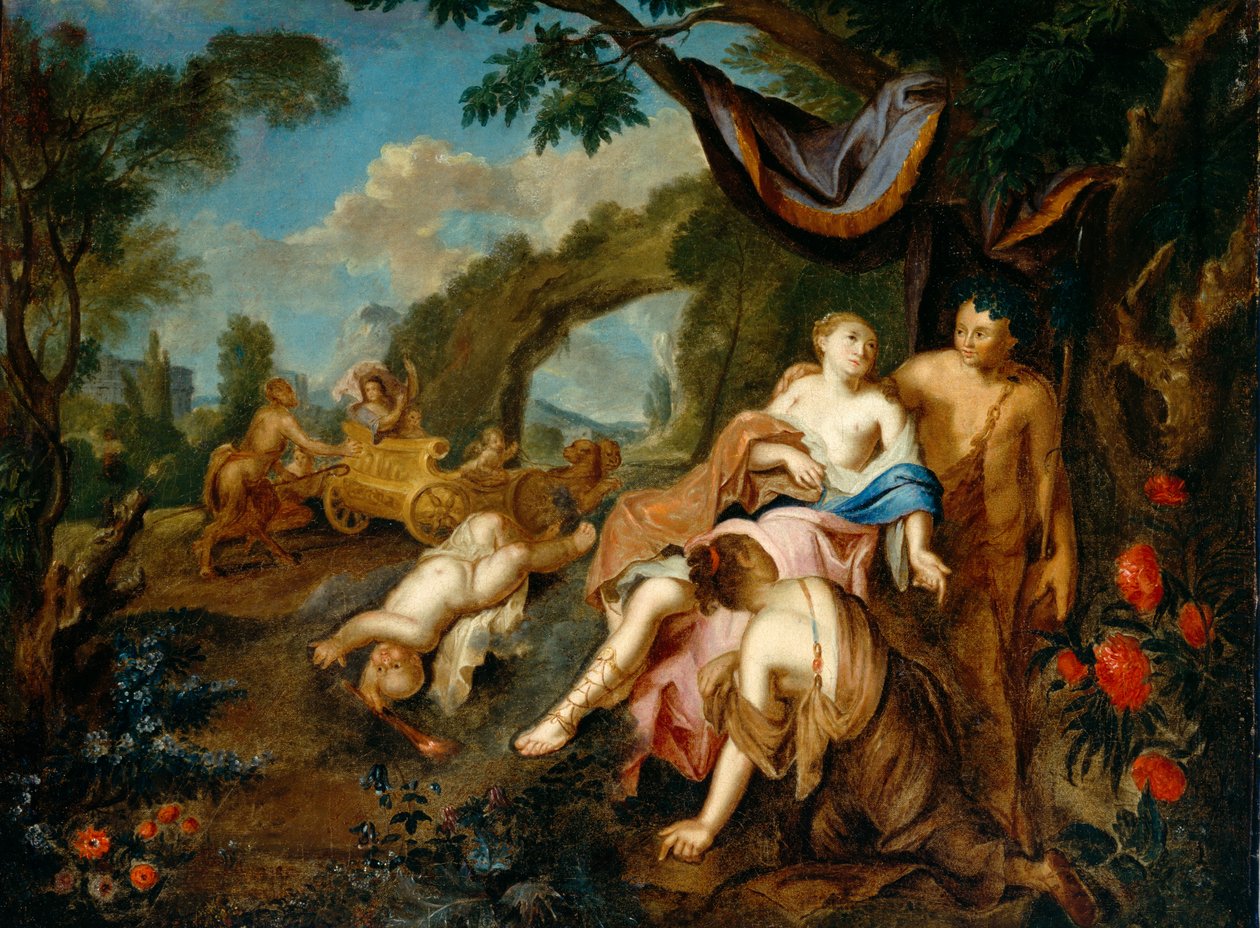 Bacchus und Ariadne, ca. 1725 von Gustavus Hesselius
