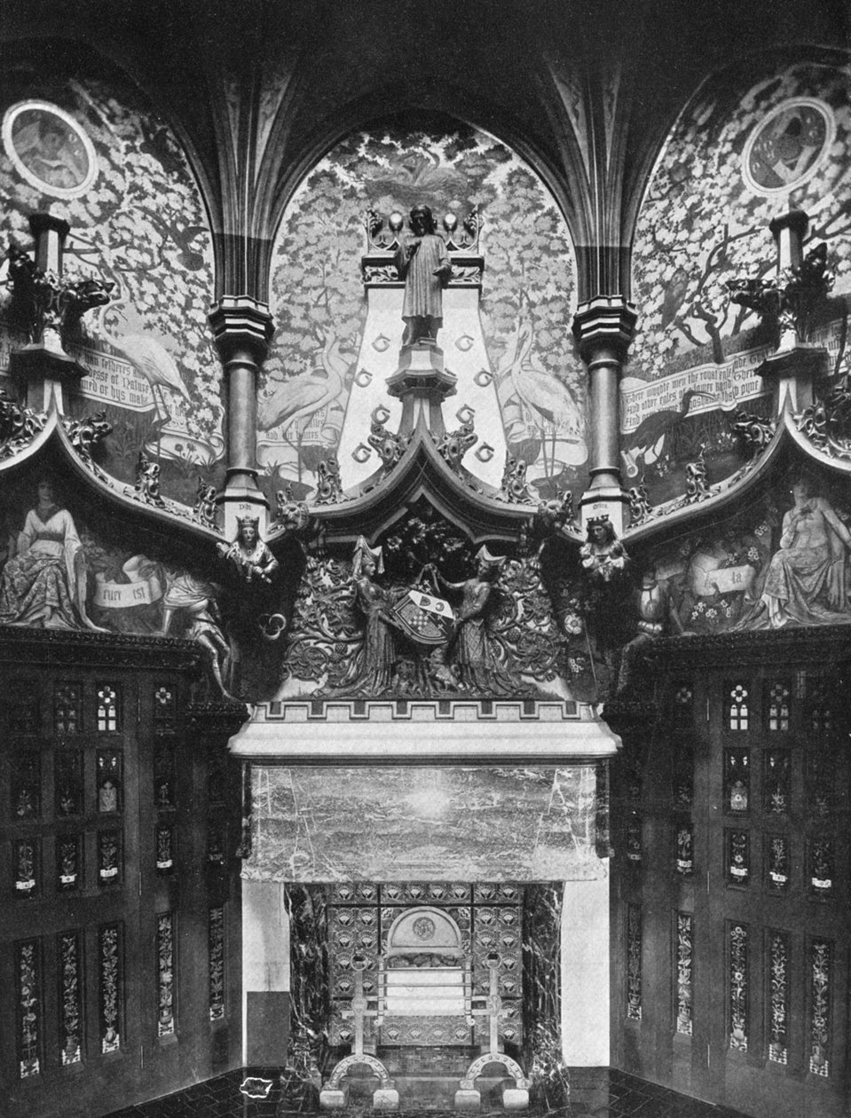Der Chaucer-Raum, Cardiff Castle, Wales, 1924-1926 von HN King