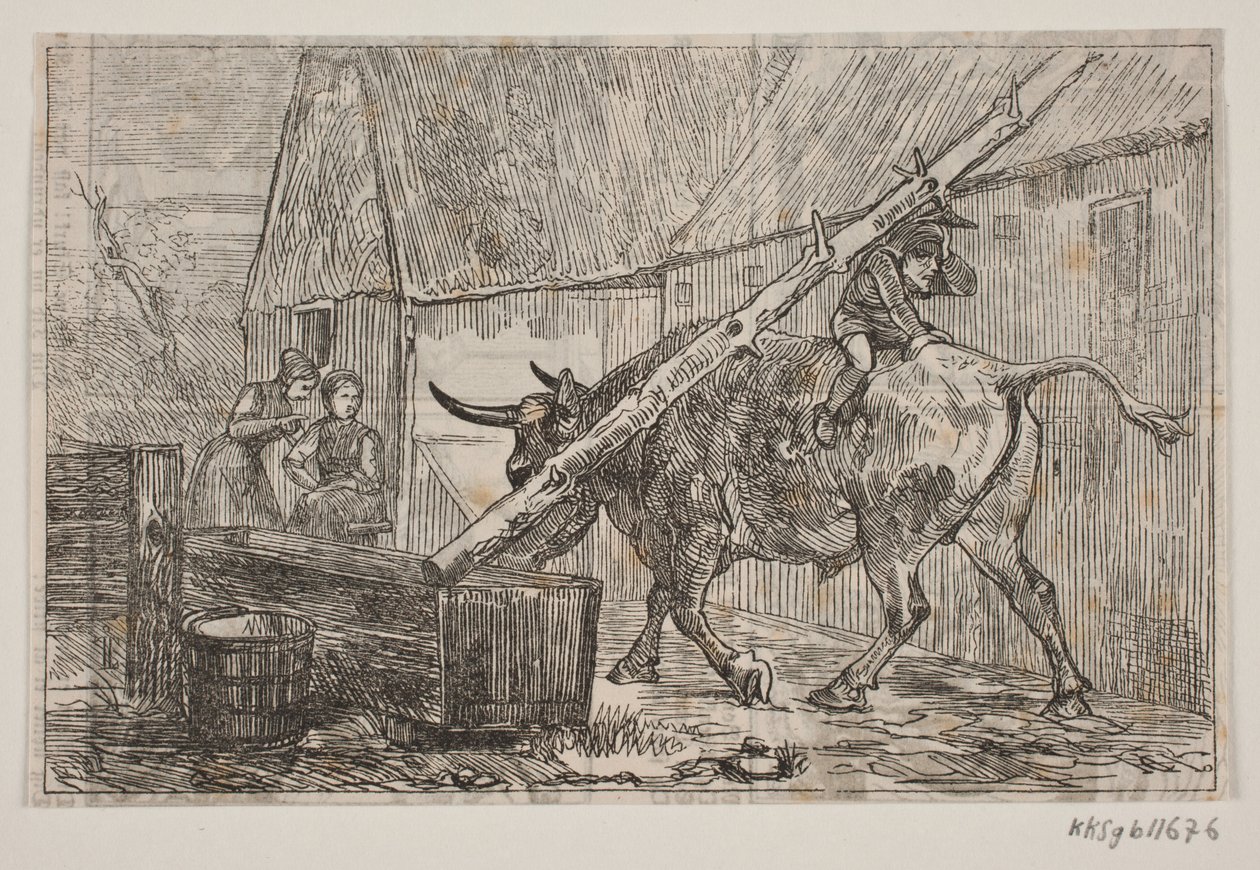 Nissen reitet auf dem Ochsen von H. C. Henneberg