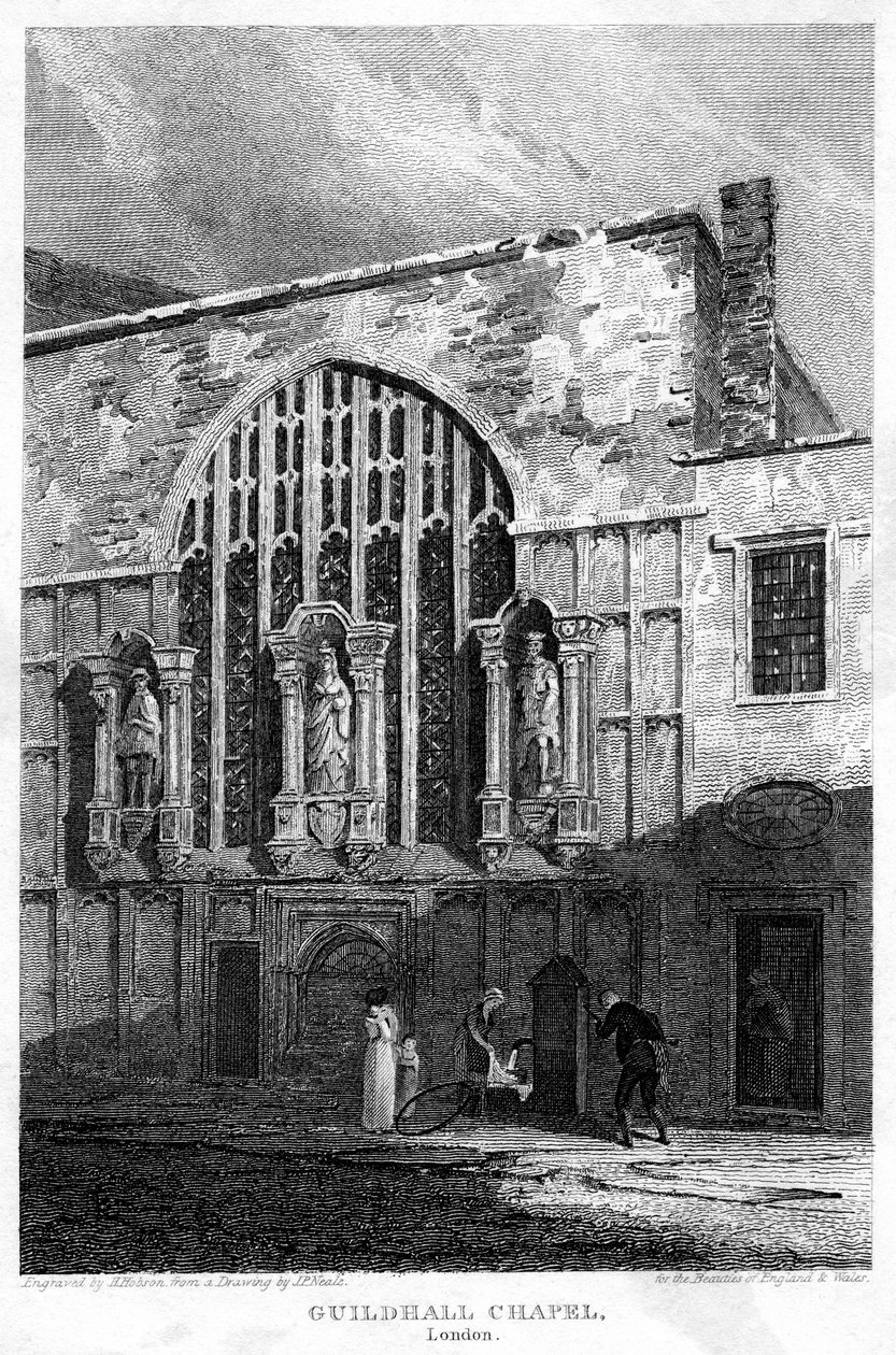Guildhall Chapel, City of London, 1815 von H. Hobson