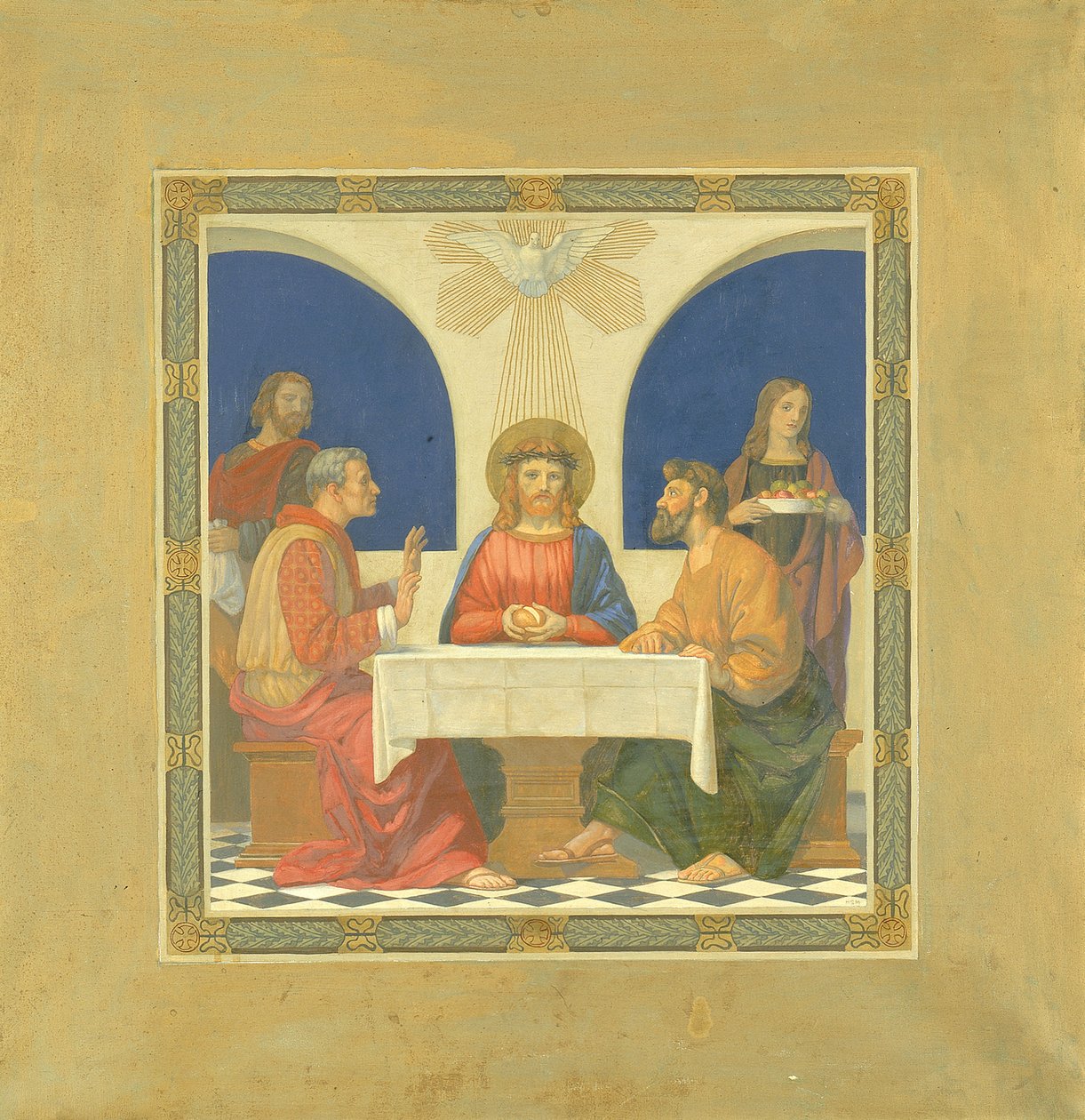 Abendmahl in Emmaus von H. Siddons Mowbray