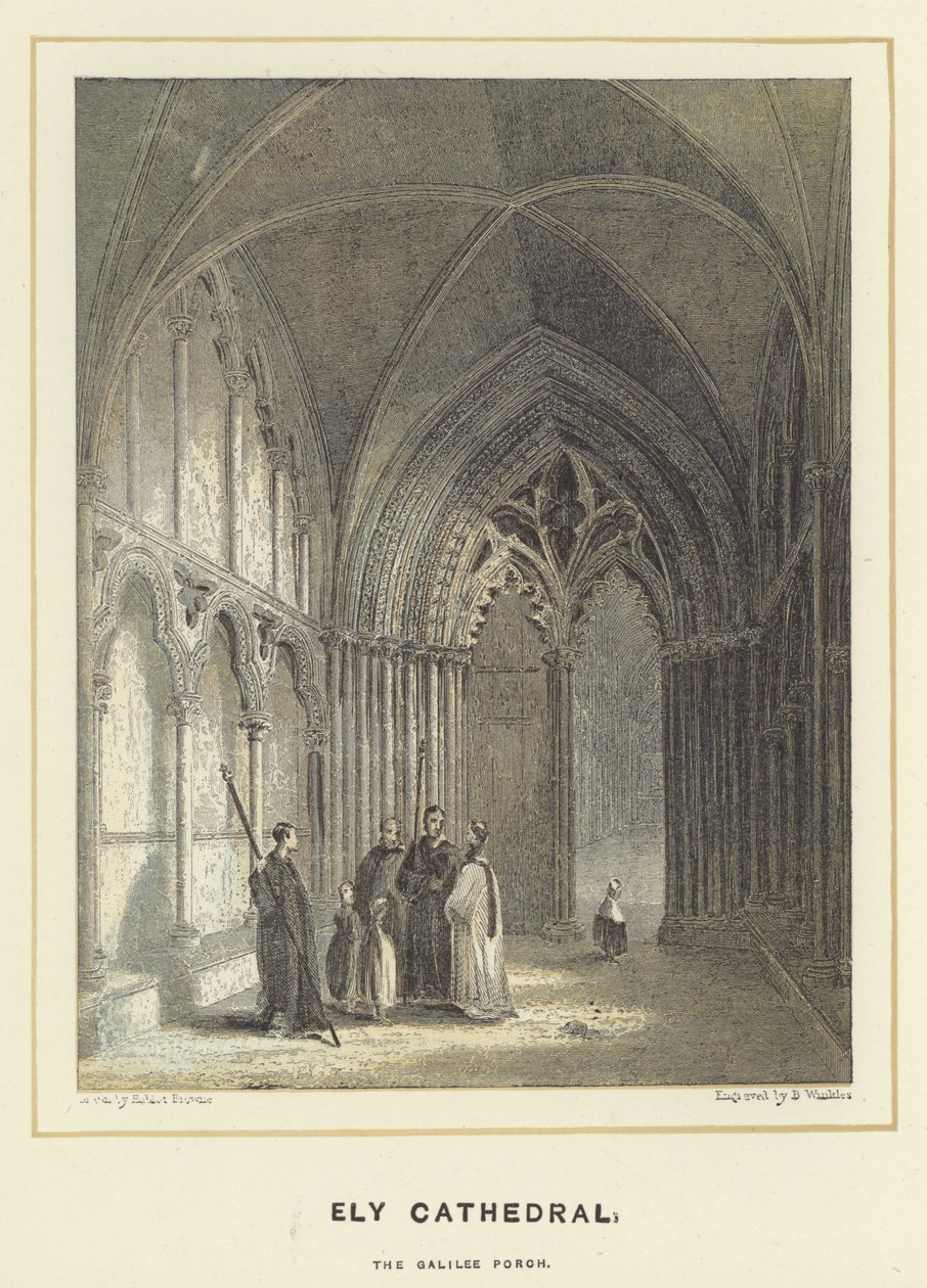 Kathedrale von Ely, die Galilee Porch von Hablot Knight Browne