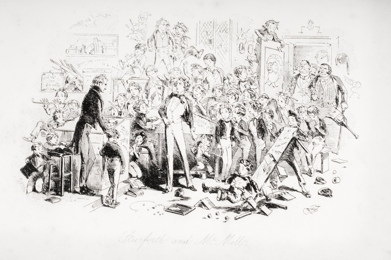 Steerforth und Mr. Mell, Illustration aus 