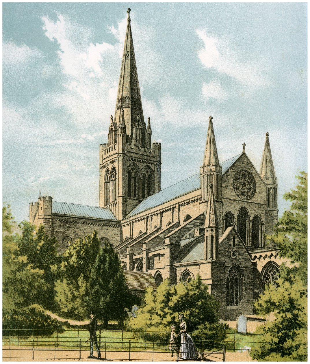 Kathedrale von Chichester, Sussex, ca. 1870 von Hanhart