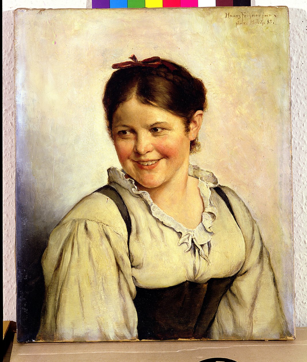 Ein Landmädchen, 1885 von Hans Fechner