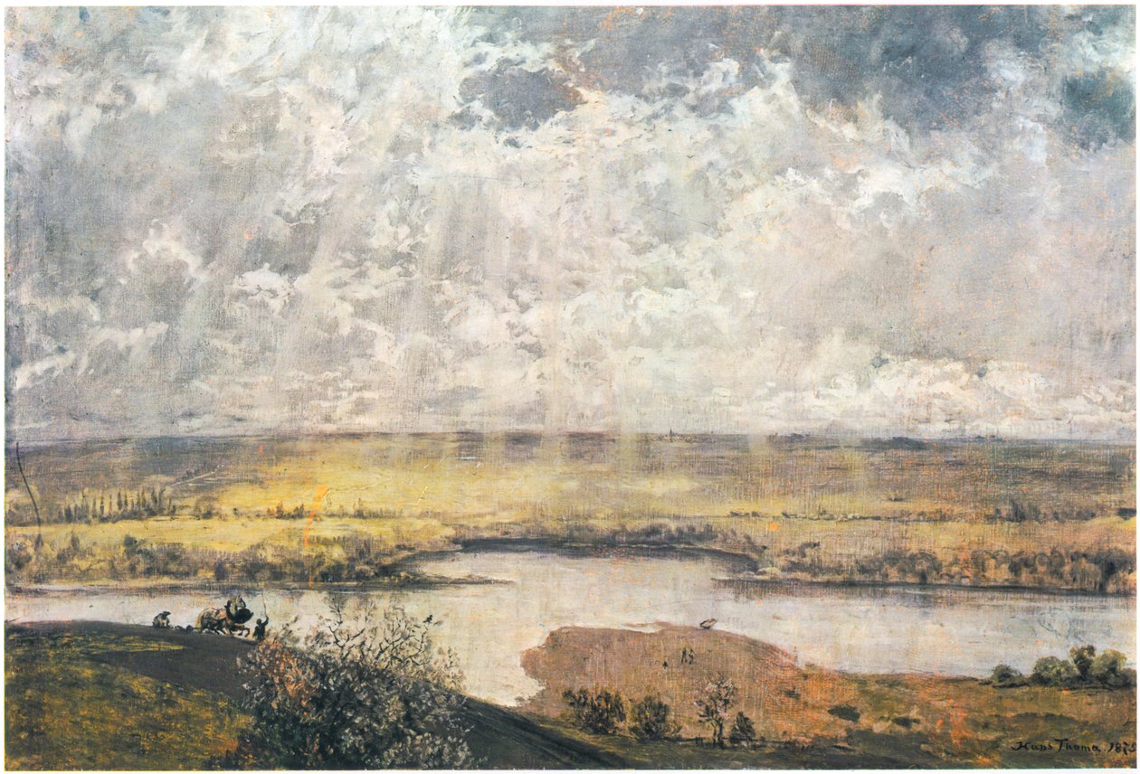 Mainlandschaft / Mainebene von Hans Thoma