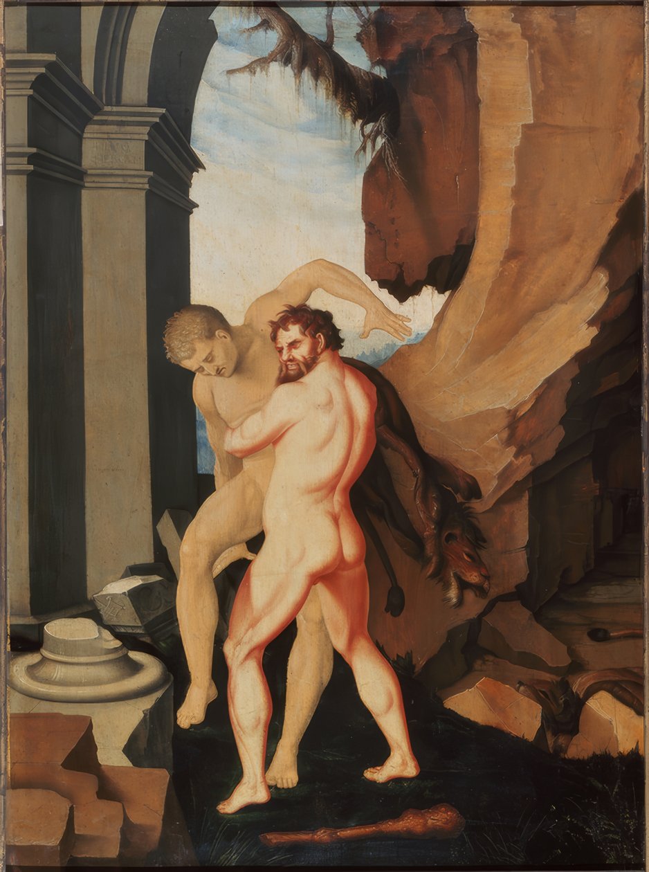 Herkules und Antäus von Hans Baldung Grien