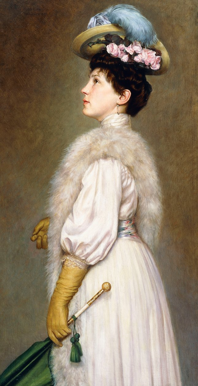 Eine Dame in Weiß von Hans Fink