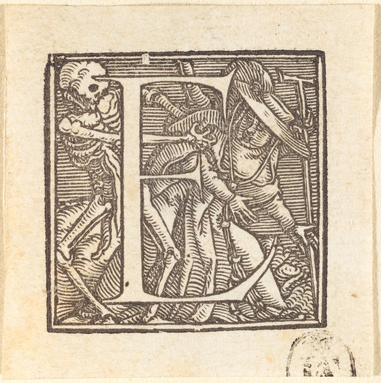 Buchstabe E von Hans Holbein der Jüngere