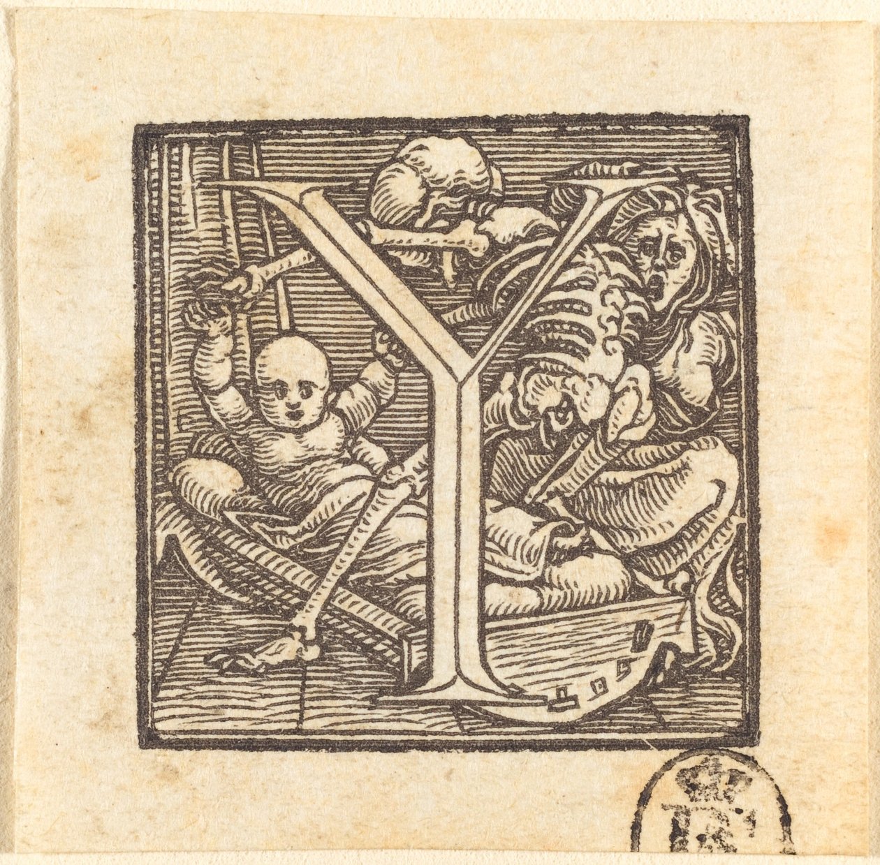 Buchstabe Y von Hans Holbein der Jüngere