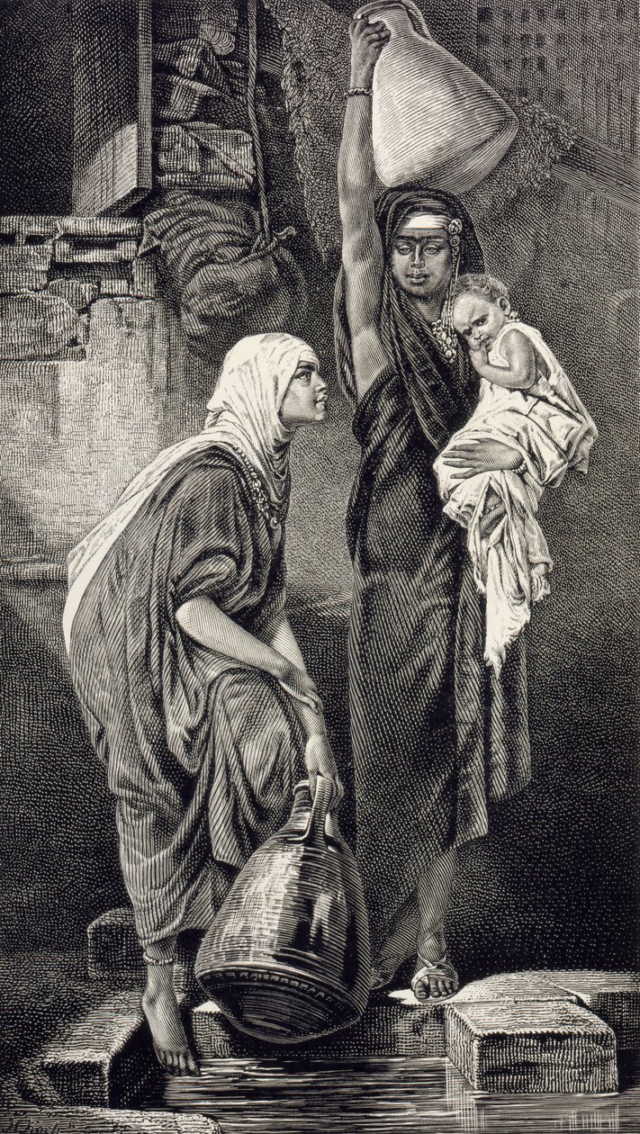 Ägyptische Frauen beim Wasserholen von Hans Makart