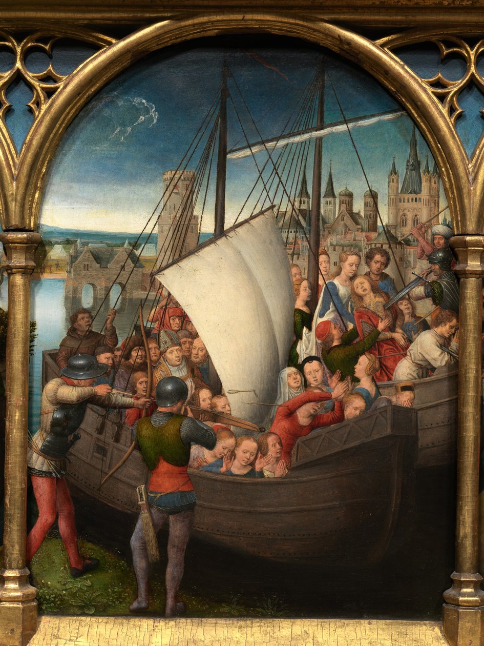 (Detail) des Reliquiars der hl. Ursula von Hans Memling