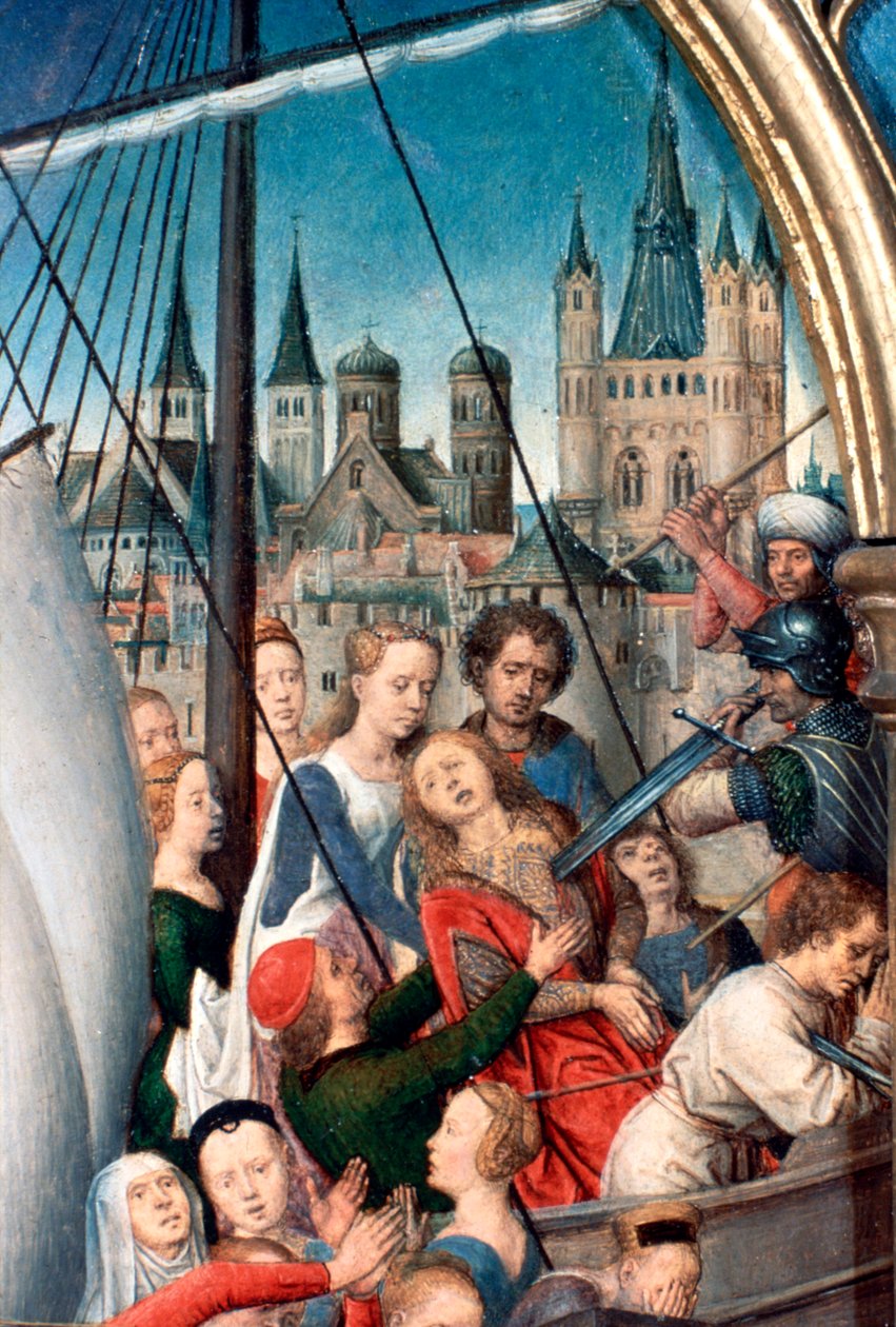 St. Ursula Schrein, Martyrium (Detail), 1489 von Hans Memling