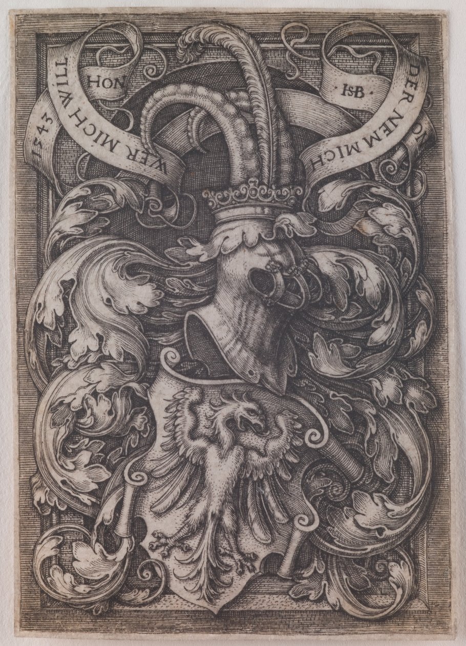 Wappen mit einem Adler von Hans Sebald Beham