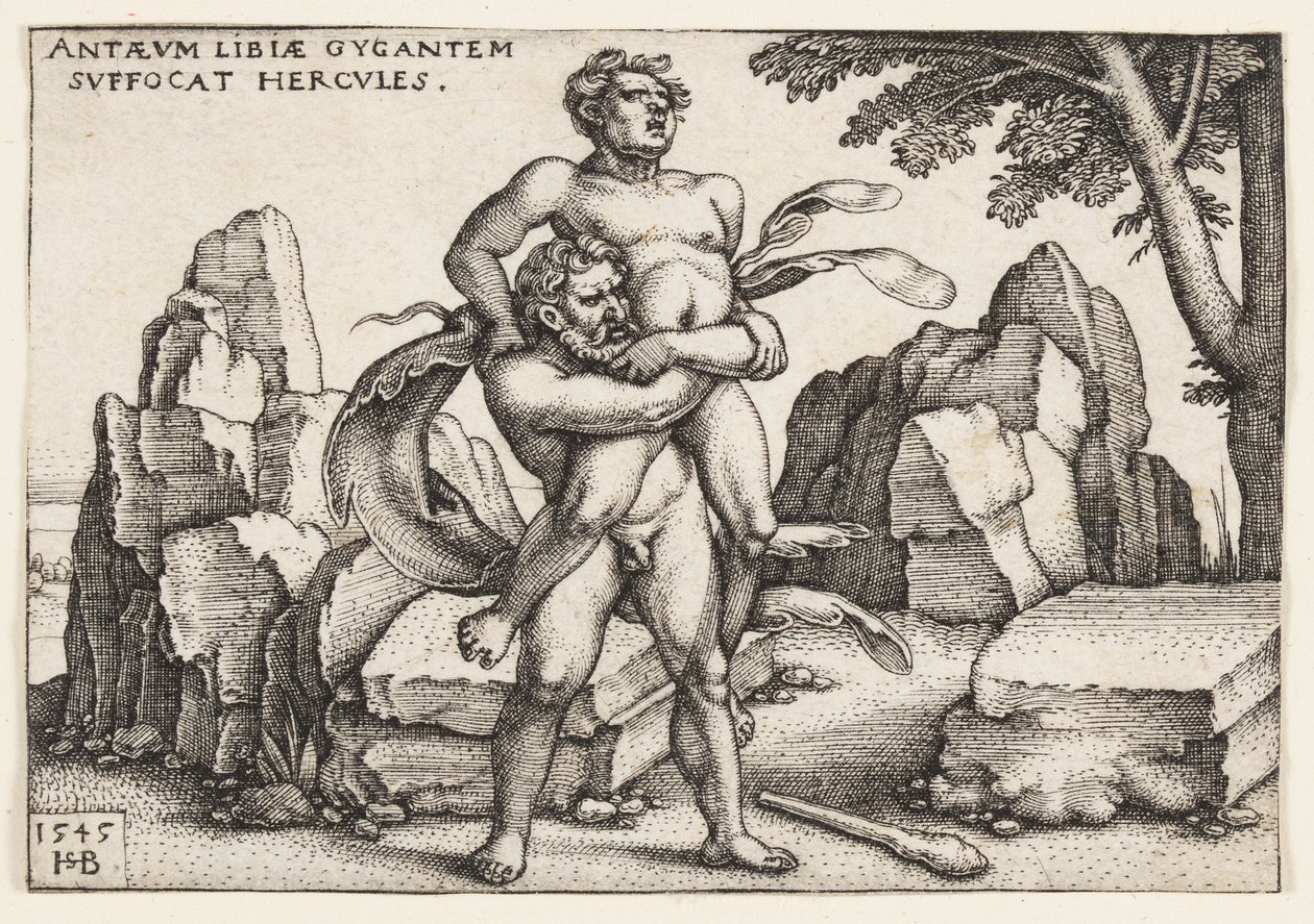 Herkules und Antäus von Hans Sebald Beham